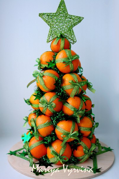 Елка из мандаринов своими руками на новый год Елка из мандаринов своими руками на новый год