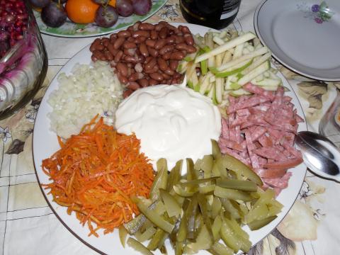 Салат семерка рецепт с Салат семерка рецепт с